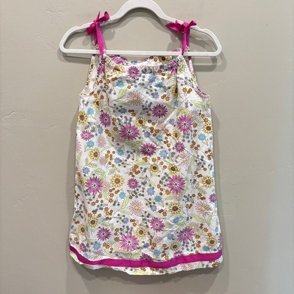 Hanna Andersson Girls Flower Print Pillowcase Dress Multi - Size: 130 (8)